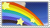 Untitled rainbow with stars on it